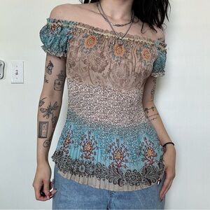 dressbarn off the shoulders y2k ribbed top medium